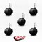 Service Caster 2'' Black Metal Hood Twin Wheel Caster Nylon Wheels 5/16 Thread Stem, 5PK SCC-TS02S50D-NYS-FB-5161810-5 - alternate 2